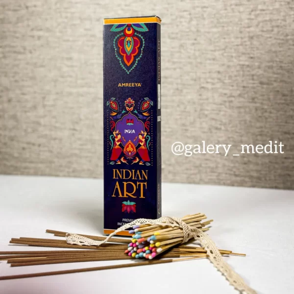 عود دست ساز آمریا ایندین آرت 50 گرمی با رایحه متوسط شیرین و گرم و گل مانند